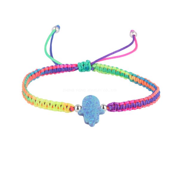 new arrival hand made hamsa opal (op06) nylon chain bracelet with 3mm 925 sterling silver beads, Golden;silver
new arrival hand made hamsa opal (op06) nylon chain bracelet with 3mm 925 sterling silver beads, Golden;silver