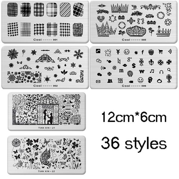 36 designs nail art templates 12x6cm nail stamping plates fashions image stamp stencil patterns steel stamping, White
36 designs nail art templates 12x6cm nail stamping plates fashions image stamp stencil patterns steel stamping, White