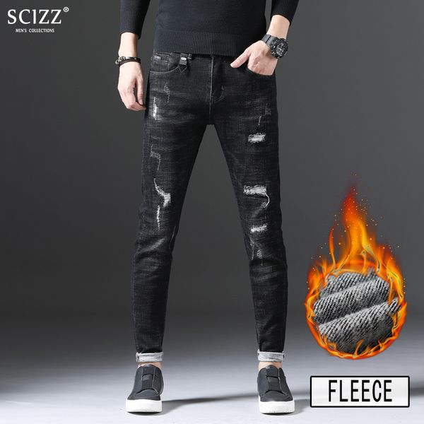 2018 new autumn and winter black ripped mens jeans fleece casual pants men's classic jeans 18r3610, Blue
2018 new autumn and winter black ripped mens jeans fleece casual pants men's classic jeans 18r3610, Blue
