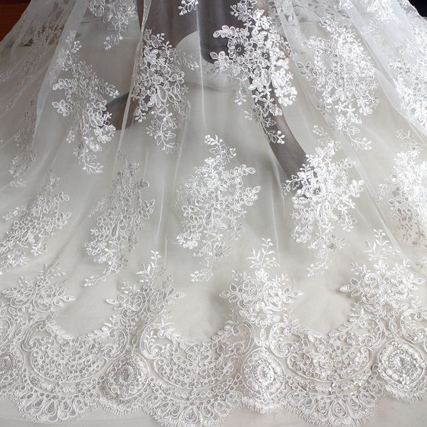 black white french vintage fabric embroidery lace with sequins wedding dress gauze clothing materials diy accessories lace fabric t036, White;gold
black white french vintage fabric embroidery lace with sequins wedding dress gauze clothing materials diy accessories lace fabric t036, White;gold