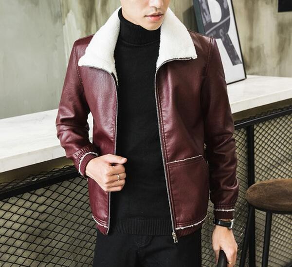 men's fall and winter boutique business korean version of the new trend to trim the body hair collar handsome leather coat m-4xl, Black
men's fall and winter boutique business korean version of the new trend to trim the body hair collar handsome leather coat m-4xl, Black