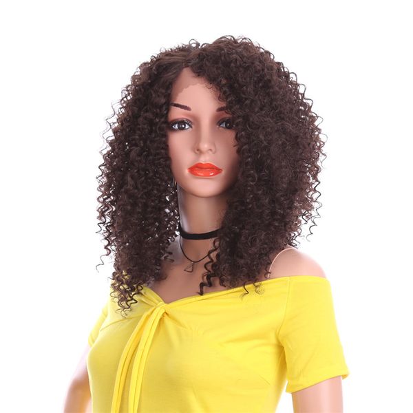 14 inch trendy fashion kinky curly lace front wigs synthetic hair wigs side part natural ombre for african women, Black
14 inch trendy fashion kinky curly lace front wigs synthetic hair wigs side part natural ombre for african women, Black