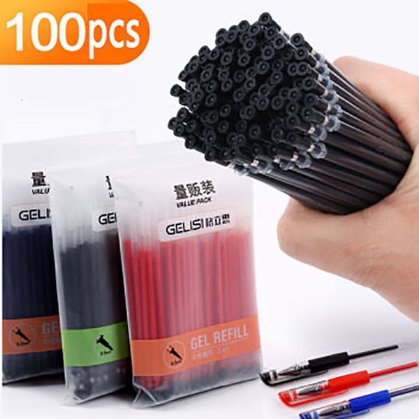 100pcs/lot pen refill office signature rods for handles 0.5mm red blue black ink refill office and school supplies 
100pcs/lot pen refill office signature rods for handles 0.5mm red blue black ink refill office and school supplies