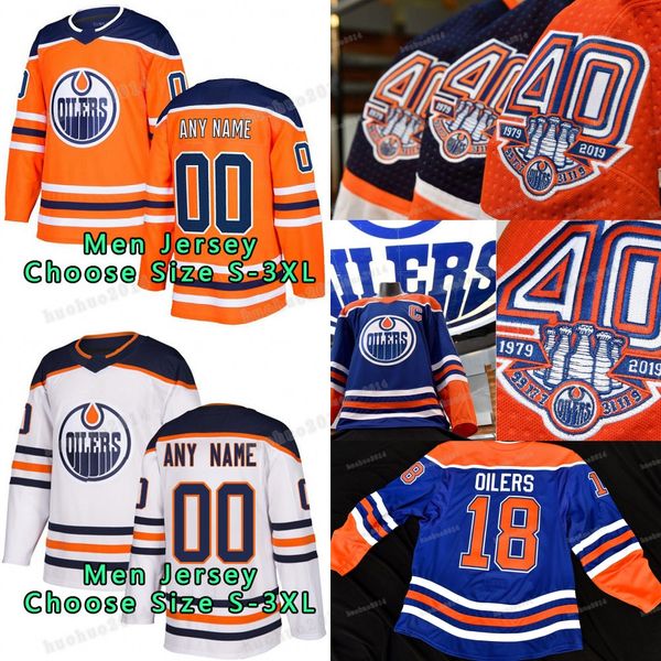 

2018-19 Edmonton Oilers 40th anniversary Connor McDavid Milan Lucic Zack Kassian Cam Talbot Leon Draisaitl Nurse Wayne Gretzky Jersey