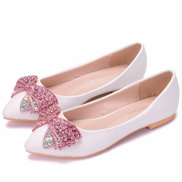 new fashion women flats white color multi crystal bowtie pointed toe flat pink wedding shoes plus size, Black
new fashion women flats white color multi crystal bowtie pointed toe flat pink wedding shoes plus size, Black