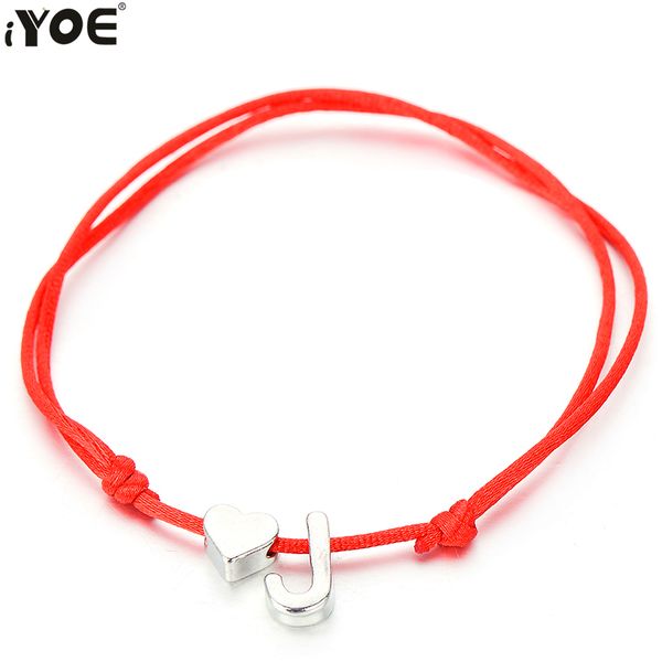 iyoe gold silver color tiny heart letter initials name charm bracelet for women couple lucky red string rope alphabet bracelets, Golden;silver 
iyoe gold silver color tiny heart letter initials name charm bracelet for women couple lucky red string rope alphabet bracelets, Golden;silver