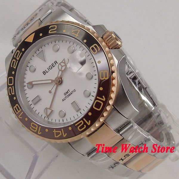 40mm bliger gmt men's watch white dial super luminous sapphire glass ceramic bezel automatic movement wrist watch 132, Slivery;brown
40mm bliger gmt men's watch white dial super luminous sapphire glass ceramic bezel automatic movement wrist watch 132, Slivery;brown