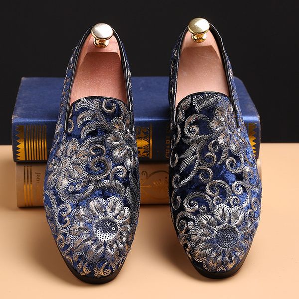 2018 british designer men pointed velvet loafers luxury glitter embroidery handmade oxford dress shoes male wedding shoes moccasins q-456, Black
2018 british designer men pointed velvet loafers luxury glitter embroidery handmade oxford dress shoes male wedding shoes moccasins q-456, Black