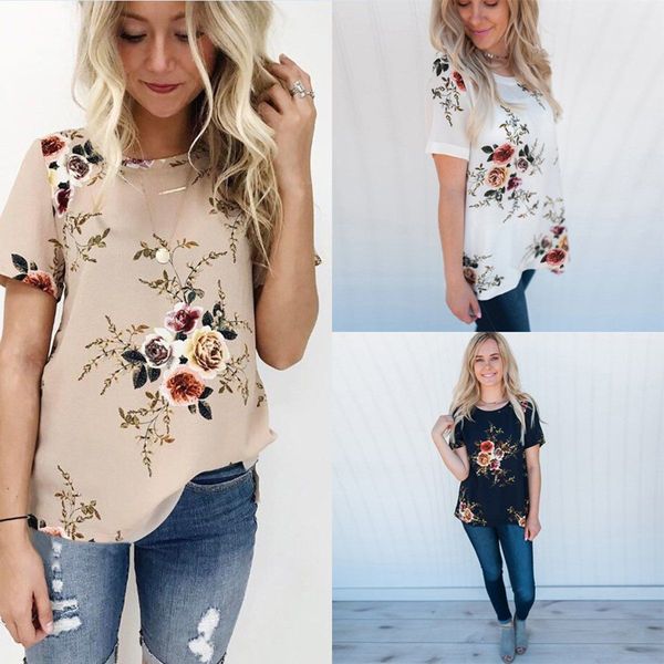 women loose short sleeve cotton casual blouse shirt floral summer t-shirt, Tan;black
women loose short sleeve cotton casual blouse shirt floral summer t-shirt, Tan;black