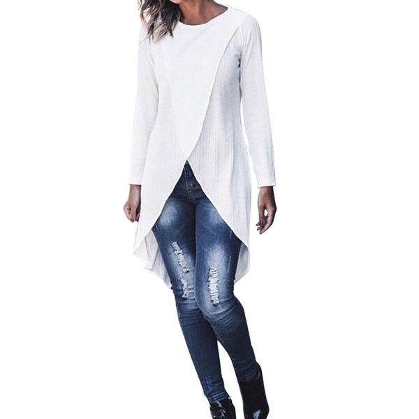 womens and long sleeve blouses 2018 streetwear solid long shirts woman clothes tunic ladies womens clothing, White
womens and long sleeve blouses 2018 streetwear solid long shirts woman clothes tunic ladies womens clothing, White