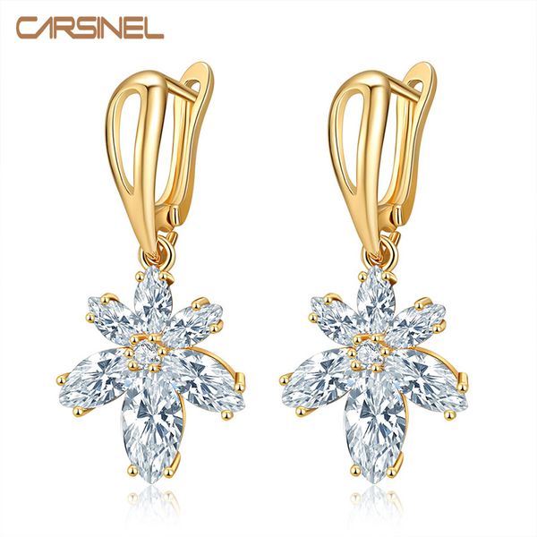 carsinel classic austria cubic zircon crystal gold-color flower big cz elegant hoop earrings jewelry for women er0116, Golden;silver
carsinel classic austria cubic zircon crystal gold-color flower big cz elegant hoop earrings jewelry for women er0116, Golden;silver
