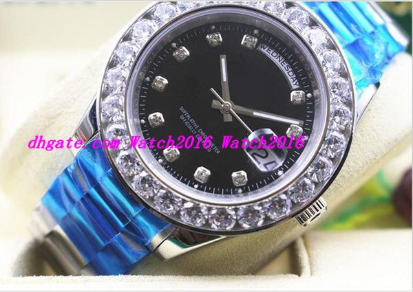 2018 luxury watches white gold w/ mens bigger diamond black dial & ceramic bezel 41mm mechanical automatic men watch wristwatch, Slivery;brown
2018 luxury watches white gold w/ mens bigger diamond black dial & ceramic bezel 41mm mechanical automatic men watch wristwatch, Slivery;brown