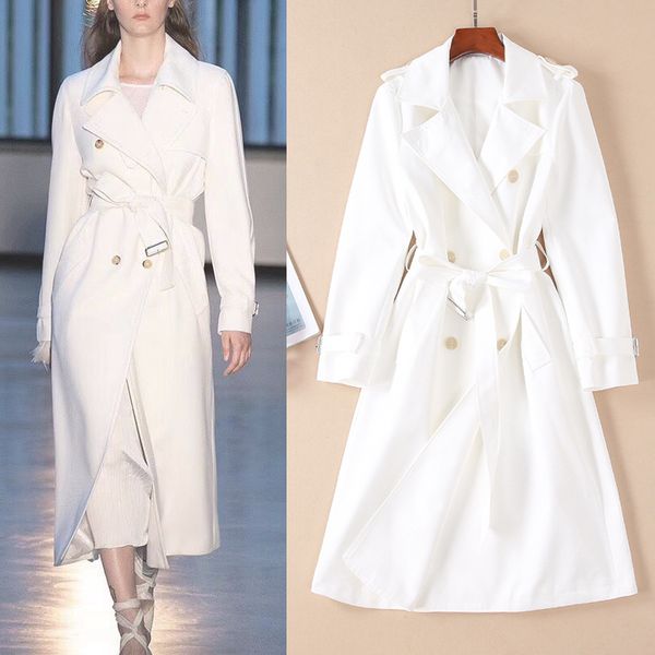 2018 women runway solid clothes new fashion double breasted turn down collar lace up office lady long trench, Tan;black
2018 women runway solid clothes new fashion double breasted turn down collar lace up office lady long trench, Tan;black