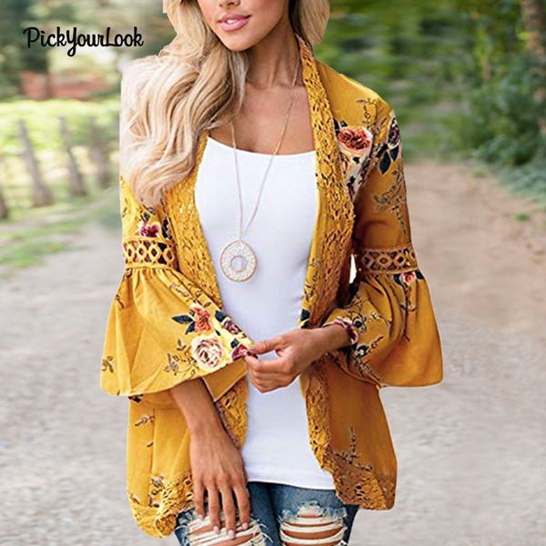 pickyourlook women plus size cardigan long sleeve print lace cardigan autumn patchwork lady floral kimono outwear, White
pickyourlook women plus size cardigan long sleeve print lace cardigan autumn patchwork lady floral kimono outwear, White