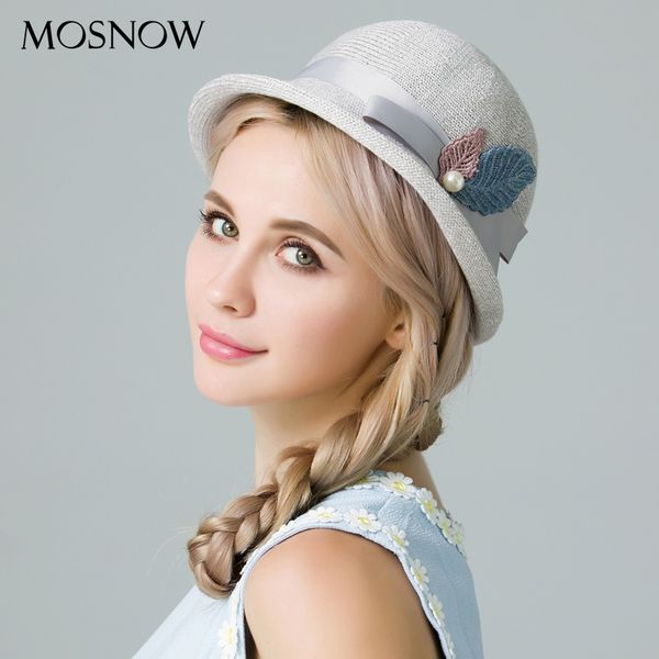 mosnow 2017 summer hats for women girls female new fashion elegant pearl leaf straw hat chapeu feminino sun hats caps #tym1710, Blue;gray
mosnow 2017 summer hats for women girls female new fashion elegant pearl leaf straw hat chapeu feminino sun hats caps #tym1710, Blue;gray