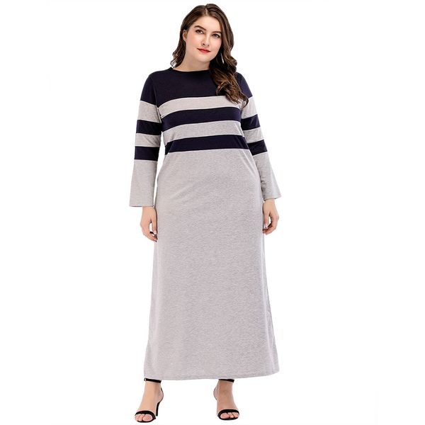 185742 middle east muslim women gown euramerica round collar stripes splice dress mop long fashion dresses vestidos mujer, Red
185742 middle east muslim women gown euramerica round collar stripes splice dress mop long fashion dresses vestidos mujer, Red