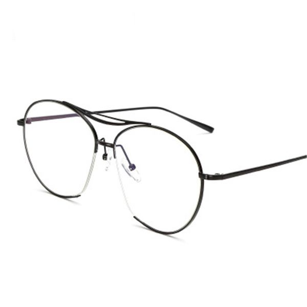 2018 retro double beam metal women eyeglasses frame men big frame clear lens glasses female black fake eyewear goggle, Silver
2018 retro double beam metal women eyeglasses frame men big frame clear lens glasses female black fake eyewear goggle, Silver