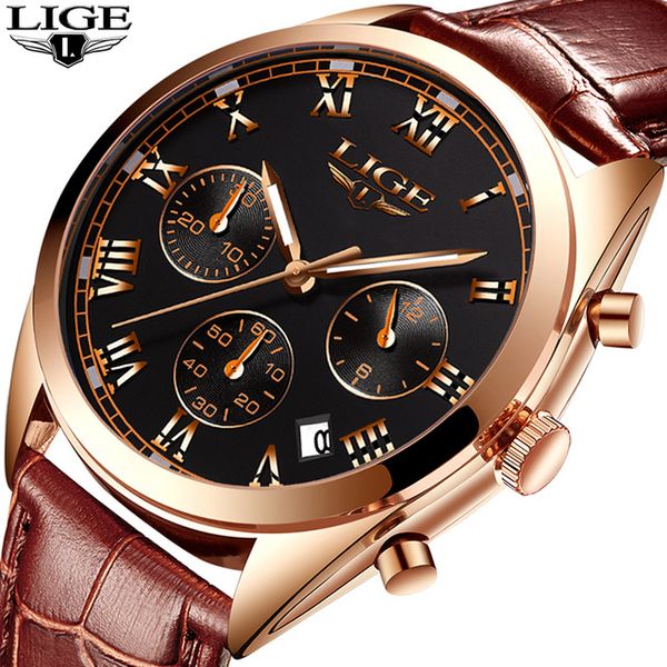 lige mens watches leather casual quartz watch men sport waterproof clock gold watch relogio masculino, Slivery;brown
lige mens watches leather casual quartz watch men sport waterproof clock gold watch relogio masculino, Slivery;brown