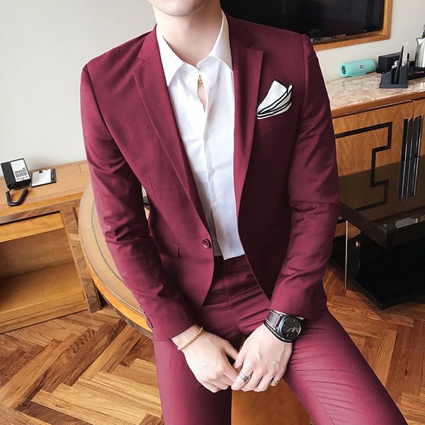 men suits formal burgundy business suit 2piece(coat+ pants)slim fit groom tuxedos man blazers jacket custom made bridegroom wear
men suits formal burgundy business suit 2piece(coat+ pants)slim fit groom tuxedos man blazers jacket custom made bridegroom wear