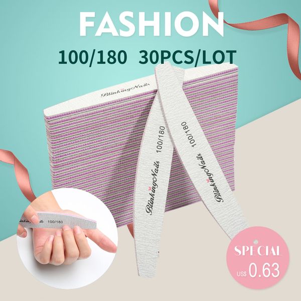 blinkingnails 30pcs 100/180 nail manicure file lime nails files professional manicure files nail sanding half moon
blinkingnails 30pcs 100/180 nail manicure file lime nails files professional manicure files nail sanding half moon