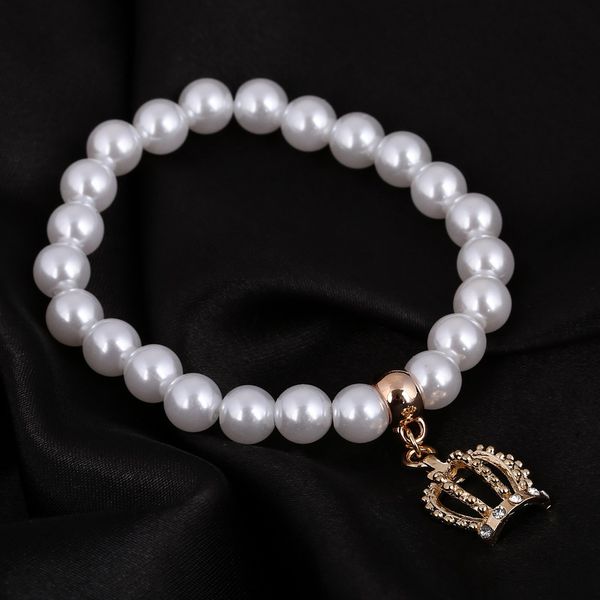 luxury simuplated pearl crown charm bracelets bangles wedding bridal womem gifts, Black
luxury simuplated pearl crown charm bracelets bangles wedding bridal womem gifts, Black