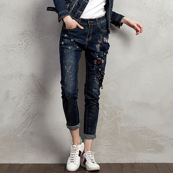 fashion women denim pants stretch pencil jeans luxury flowers vintage elastic jeans and skinny casual pattern trouser, Blue
fashion women denim pants stretch pencil jeans luxury flowers vintage elastic jeans and skinny casual pattern trouser, Blue