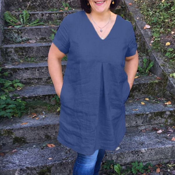 vonda plus size 2018 fashion women blouses summer casual loose solid cotton shirts v neck short sleeve female blusas, White
vonda plus size 2018 fashion women blouses summer casual loose solid cotton shirts v neck short sleeve female blusas, White