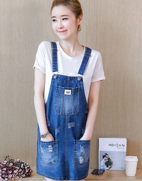 2018 spring and summer new style cowboy braces dress korean cultivate one's moral character a word dress woman, Black;gray
2018 spring and summer new style cowboy braces dress korean cultivate one's moral character a word dress woman, Black;gray
