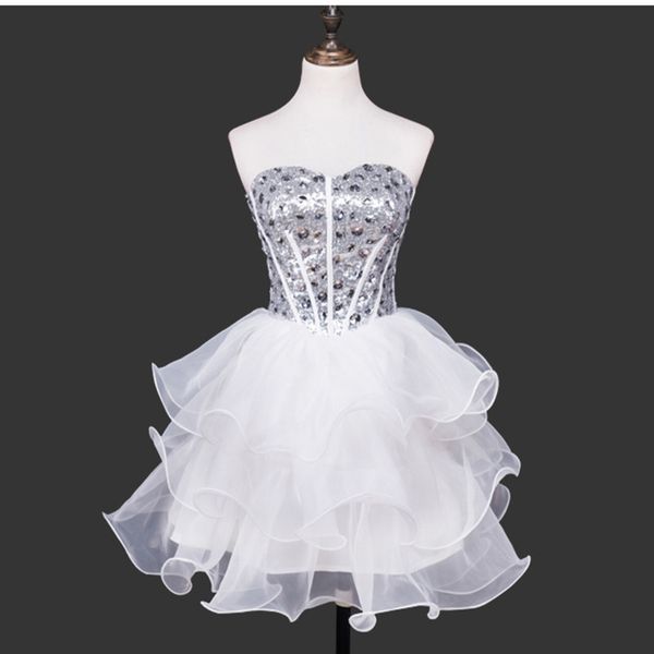 organza with ruffles ball gown sweetheart wedding dress knee length 2018 summer short wedding gowns lace up, White
organza with ruffles ball gown sweetheart wedding dress knee length 2018 summer short wedding gowns lace up, White