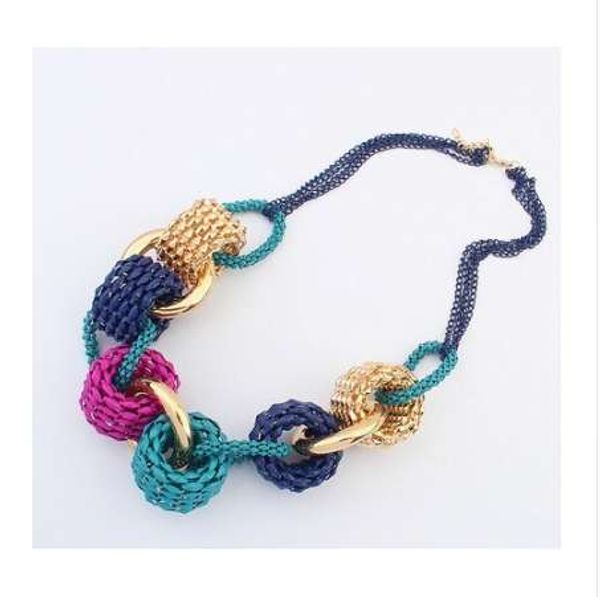 fashion circles handmade big necklace chunky chain women choker wide maxi collar statement necklaces 2018 big jewelry wholesale, Blue;red
fashion circles handmade big necklace chunky chain women choker wide maxi collar statement necklaces 2018 big jewelry wholesale, Blue;red