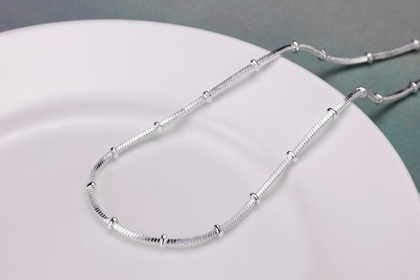 45cm slim thin 925 pure silver plated beads curb chain choker necklaces women girls jewelry kolye collares collier ketting, Golden;silver
45cm slim thin 925 pure silver plated beads curb chain choker necklaces women girls jewelry kolye collares collier ketting, Golden;silver