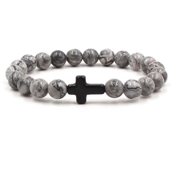 2021 new fashion turquoise cross bracelet grey agate beads natural stone buddha bangles for lovers gift, Black
2021 new fashion turquoise cross bracelet grey agate beads natural stone buddha bangles for lovers gift, Black