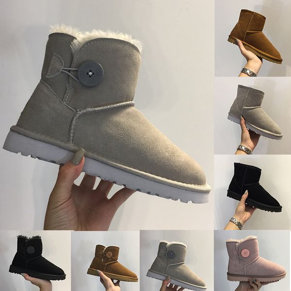 with box) 2018 winter australia classic snow boots wgg tall boots real leather women's bailey bow knee boots shoes size 35-40, Black
with box) 2018 winter australia classic snow boots wgg tall boots real leather women's bailey bow knee boots shoes size 35-40, Black