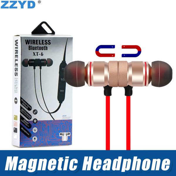ZZYD XT-6 Bluetooth Headphone Magnetic Wireless Sport Earphones Headset BT 4.1 with Mic For iP 7 8 X Samsung Note8 S8 S9
ZZYD XT-6 Bluetooth Headphone Magnetic Wireless Sport Earphones Headset BT 4.1 with Mic For iP 7 8 X Samsung Note8 S8 S9