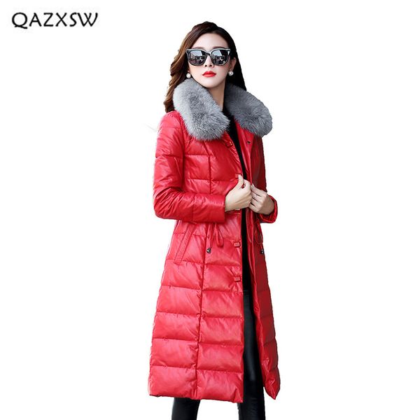 qazxsw women clothes 2018 winter new genuine leather down jacket long single-breasted outerwear fur collar fur coats ld109, Black
qazxsw women clothes 2018 winter new genuine leather down jacket long single-breasted outerwear fur collar fur coats ld109, Black