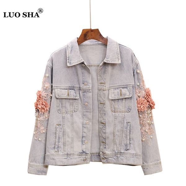 luosha women autumn embroidery pearl beading 3d flower denim jackets female single breasted casual jeans jacket outfit, Black;brown
luosha women autumn embroidery pearl beading 3d flower denim jackets female single breasted casual jeans jacket outfit, Black;brown