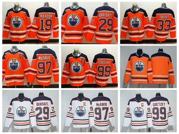 2018 мужской 97# 99 wayne gretzky 29 leon draisaitl 19 patrick maroon 33 cam talbot 93 ньюджент-хопкинс джерси, Black;red
2018 мужской 97# 99 wayne gretzky 29 leon draisaitl 19 patrick maroon 33 cam talbot 93 ньюджент-хопкинс джерси, Black;red