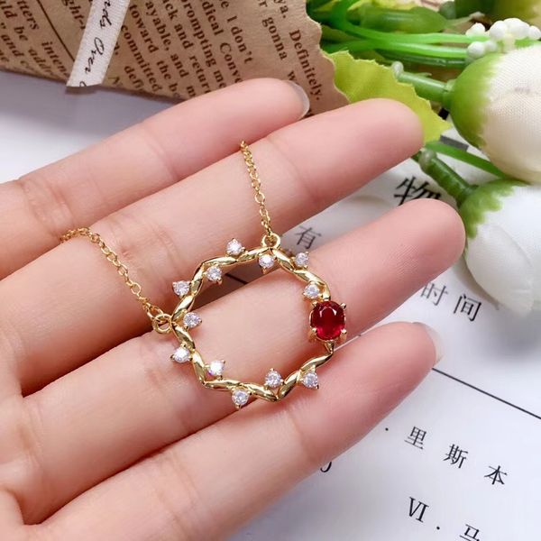 natural red ruby pendant necklace s925 silver natural gemstone necklace fashion cute round ear wheat girl party gift jewelery
natural red ruby pendant necklace s925 silver natural gemstone necklace fashion cute round ear wheat girl party gift jewelery
