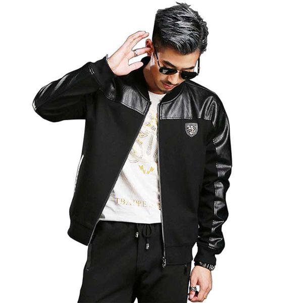 spring autumn korean fashion bomber jacket patch designs pu leather men casual slim fit baseball jacket and coat stand collar, Black;brown
spring autumn korean fashion bomber jacket patch designs pu leather men casual slim fit baseball jacket and coat stand collar, Black;brown