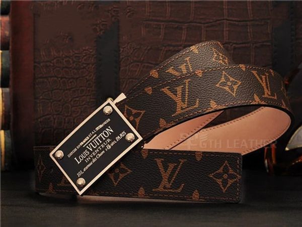 Оптовый парижский дизайнер Big Buckle V классическая печать марки печать пояса печать