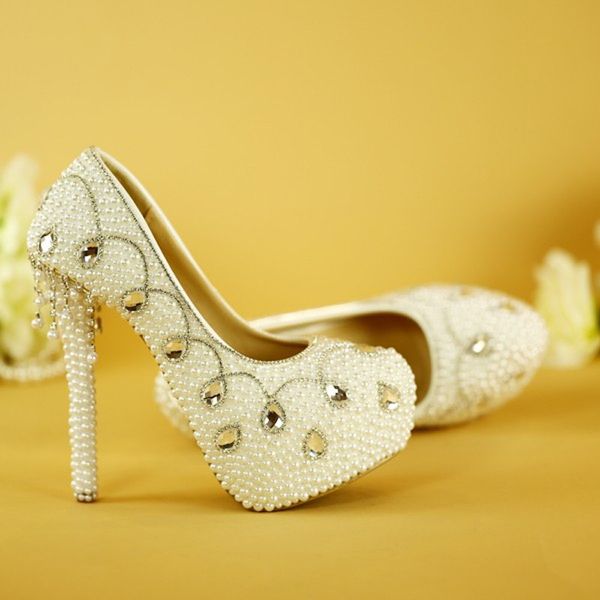 fashion women dress shoes handamde white pearl wedding pumps mother of the bride shoes bridal high heels wedding shoes, Black
fashion women dress shoes handamde white pearl wedding pumps mother of the bride shoes bridal high heels wedding shoes, Black
