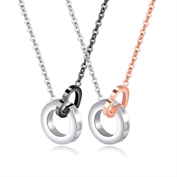 rose gold/black necklace withelegant circle heart pendant stainless steel necklace for women lady female jewelry gift gx1445, Silver
rose gold/black necklace withelegant circle heart pendant stainless steel necklace for women lady female jewelry gift gx1445, Silver