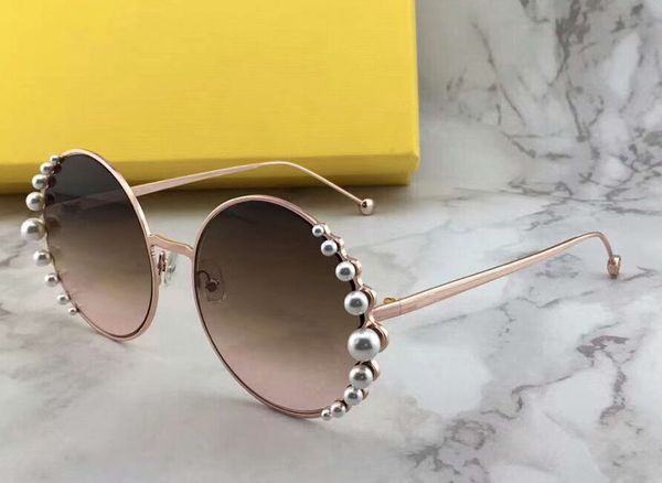 women round 0295/s pink brown sunglasses with peals sonnenbrille fashion sport sunglasses gafa de sol out glasses new with box, White;black
women round 0295/s pink brown sunglasses with peals sonnenbrille fashion sport sunglasses gafa de sol out glasses new with box, White;black