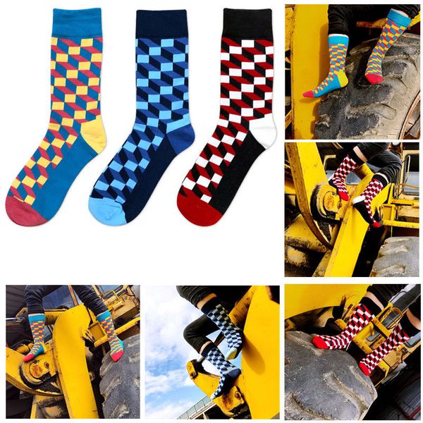 hirigin 2017 fashion socks plaid cotton compression socks 3d printed mens funny colorful diamond casual dress hot, Black
hirigin 2017 fashion socks plaid cotton compression socks 3d printed mens funny colorful diamond casual dress hot, Black