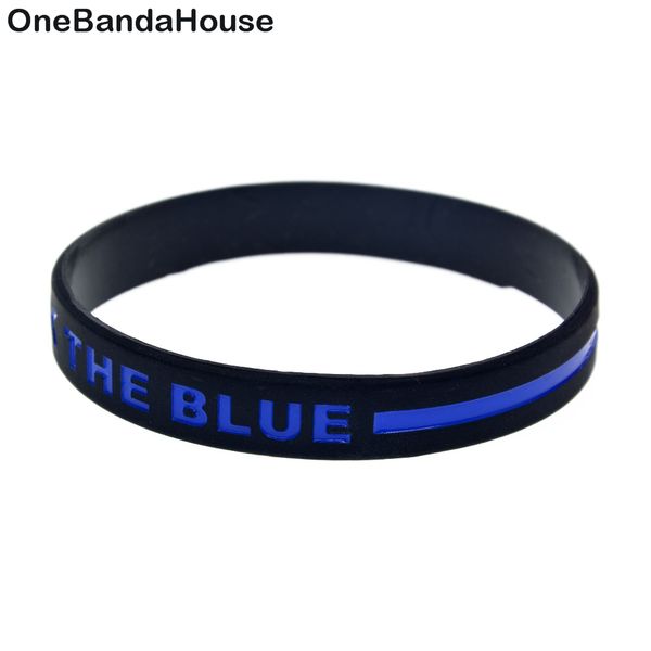 1pc back the blue line silicone wristband thick or thin letters logo fashion decoration gift, Black
1pc back the blue line silicone wristband thick or thin letters logo fashion decoration gift, Black