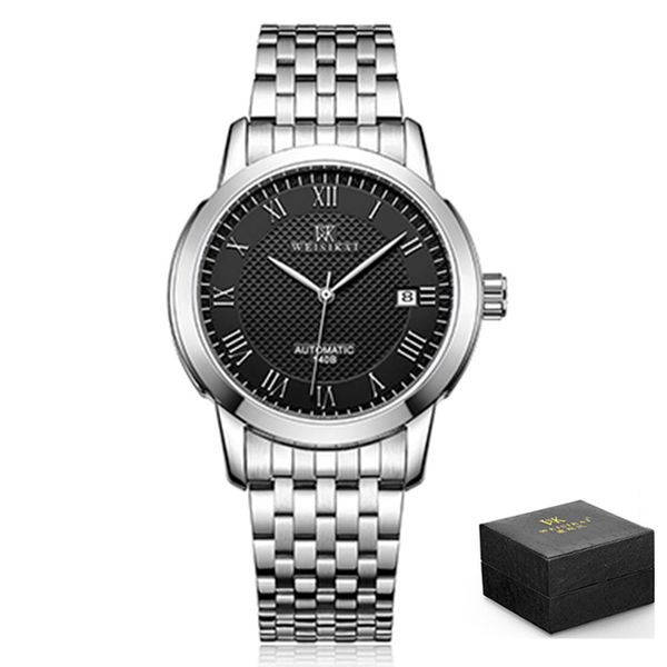 weisikai classic automatic mechanical men watches stainless steel band man clock water resistant business analog male wristwatch, Slivery;brown
weisikai classic automatic mechanical men watches stainless steel band man clock water resistant business analog male wristwatch, Slivery;brown