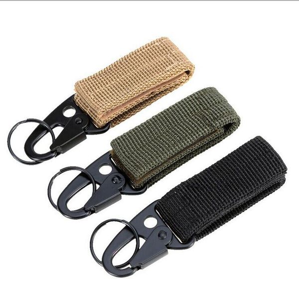 outdoor tactical nylon webbing hanger buckle belt keychain multifunctional mountaineering olecranon hook keyring, Silver
outdoor tactical nylon webbing hanger buckle belt keychain multifunctional mountaineering olecranon hook keyring, Silver