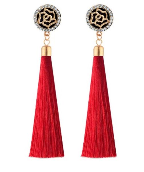rose cotton tassel earrings drop tassel dangle earrings fish hook cotton thread multi color fringe thread dangle earrings, Silver
rose cotton tassel earrings drop tassel dangle earrings fish hook cotton thread multi color fringe thread dangle earrings, Silver