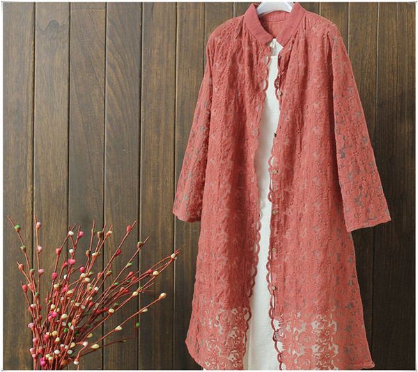 2017 women fashion coat retro summer style ladies solid cotton outwear loose long lace trench coat for women vintage cardigan, Tan;black
2017 women fashion coat retro summer style ladies solid cotton outwear loose long lace trench coat for women vintage cardigan, Tan;black