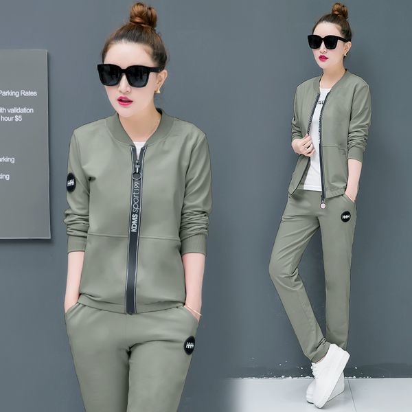 women's 3 piece set tracksuits for women and pants candy color long sleeve sweatshirt sporting suit female plus size suit, Gray
women's 3 piece set tracksuits for women and pants candy color long sleeve sweatshirt sporting suit female plus size suit, Gray